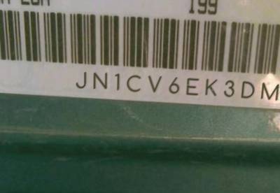 VIN JN1CV6EK3DM900856