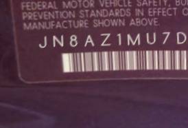 VIN JN8AZ1MU7DW201012