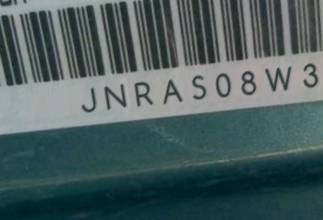VIN JNRAS08W33X000478