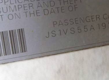 VIN JS1VS55A192104054