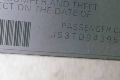 VIN JS3TD943964103088