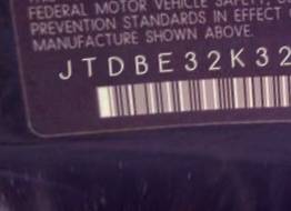 VIN JTDBE32K320038898