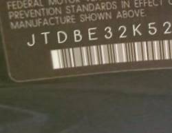VIN JTDBE32K520133673
