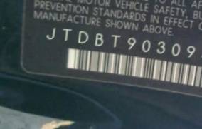 VIN JTDBT903094053835
