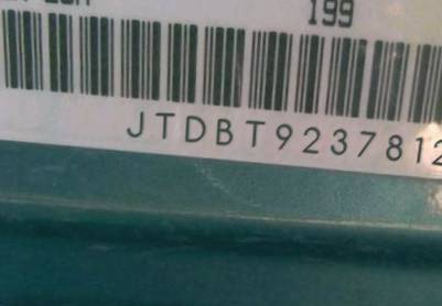 VIN JTDBT923781284180