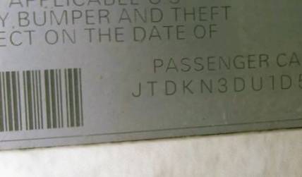 VIN JTDKN3DU1D5596088