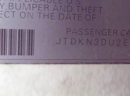 VIN JTDKN3DU2E0357373
