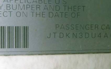 VIN JTDKN3DU4A0074029
