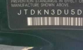 VIN JTDKN3DU5D5566964