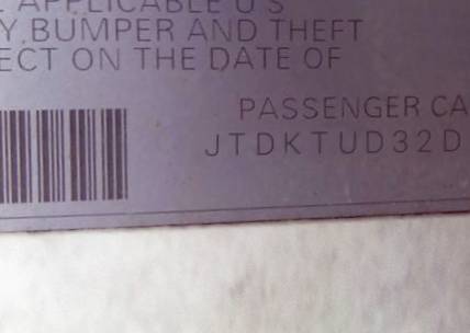 VIN JTDKTUD32DD569796