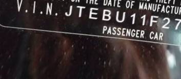 VIN JTEBU11F270057960