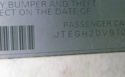VIN JTEGH20V910022641