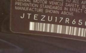 VIN JTEZU17R650048725