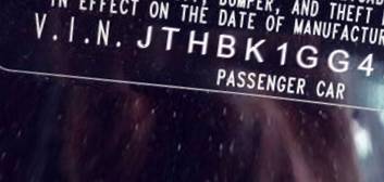 VIN JTHBK1GG4D2067771