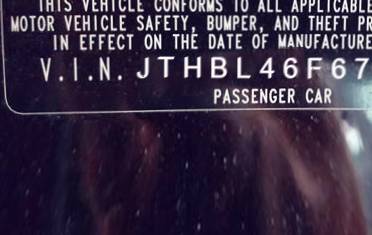 VIN JTHBL46F675037410