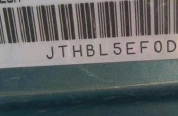 VIN JTHBL5EF0D5113836