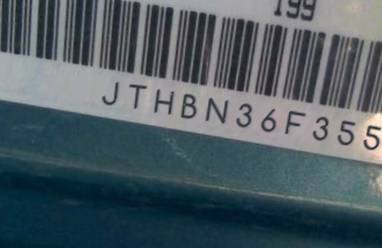 VIN JTHBN36F355022493