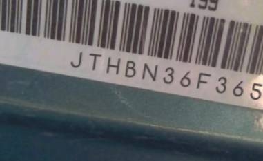 VIN JTHBN36F365038081