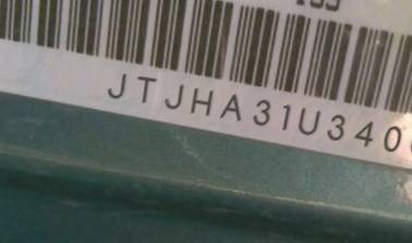 VIN JTJHA31U340037601