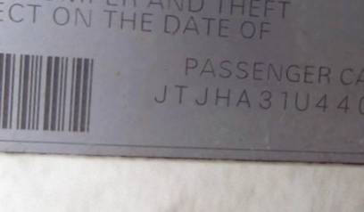 VIN JTJHA31U440063818