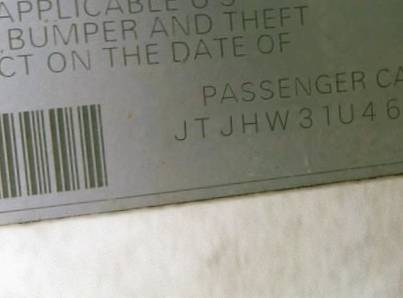 VIN JTJHW31U460030967