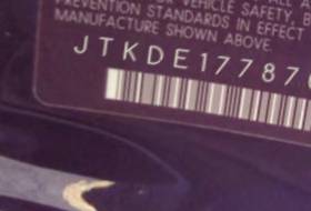 VIN JTKDE177870193285