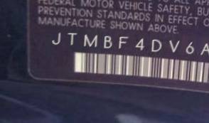VIN JTMBF4DV6A5031875