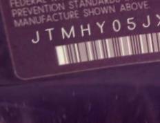 VIN JTMHY05JX84000461