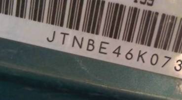 VIN JTNBE46K073101568