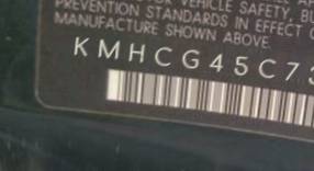 VIN KMHCG45C73U428319