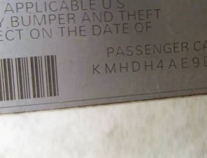 VIN KMHDH4AE9DU666988