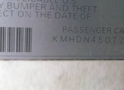 VIN KMHDN45D72U389653
