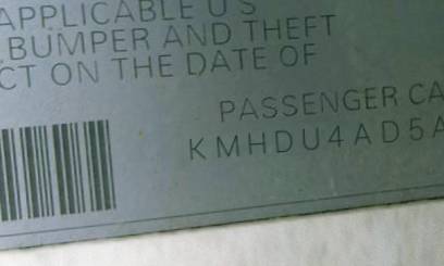 VIN KMHDU4AD5AU851229