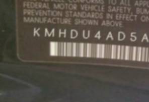 VIN KMHDU4AD5AU940749
