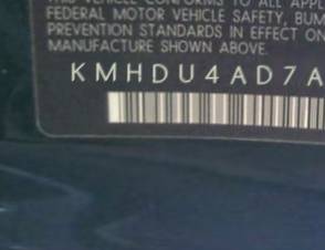 VIN KMHDU4AD7AU176502