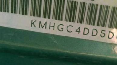 VIN KMHGC4DD5DU224899