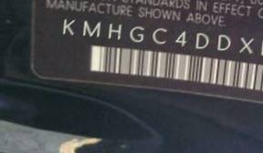 VIN KMHGC4DDXDU257770