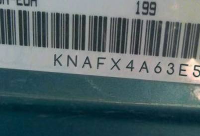 VIN KNAFX4A63E5218215
