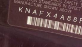 VIN KNAFX4A88F5355329