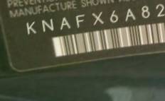 VIN KNAFX6A82E5246228