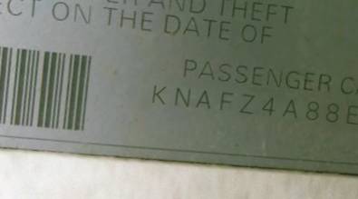 VIN KNAFZ4A88E5180234