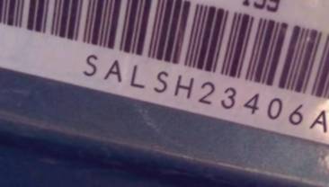 VIN SALSH23406A919990