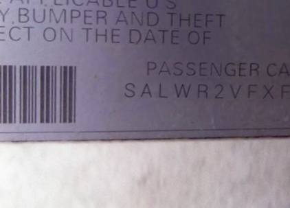 VIN SALWR2VFXFA606099