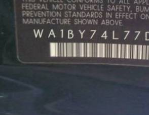 VIN WA1BY74L77D061065