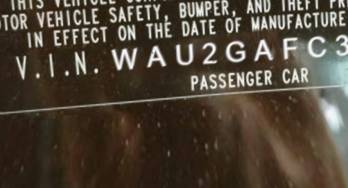 VIN WAU2GAFC3DN039151