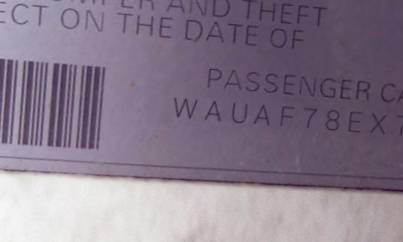 VIN WAUAF78EX7A199197