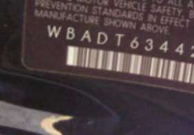 VIN WBADT63442CH91158