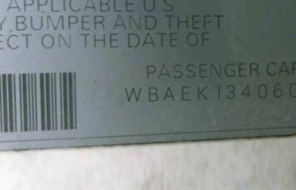 VIN WBAEK13406CN79113