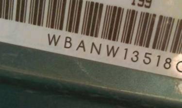VIN WBANW13518CZ78807