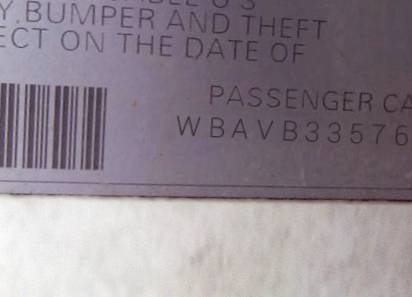 VIN WBAVB33576PS12867